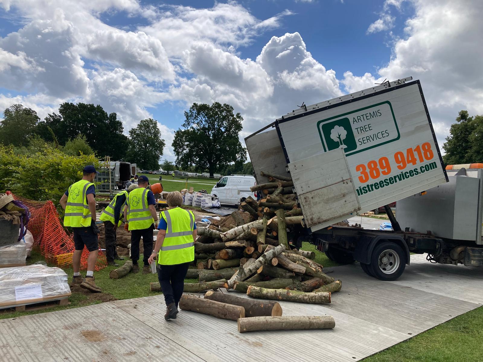 Helping out with a Garden at the RHS Hampton Court Palace Garden Festival