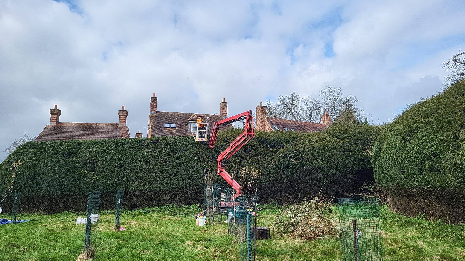 Hedge Trimming as Part of Estate Management Work